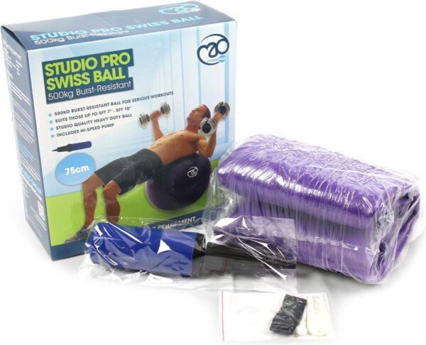 Swiss Fitnessbal met pomp - 75 cm - Afbeelding 2