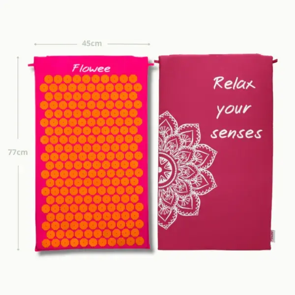 Grote Spijkermat Flowee - Fuchsia & Oranje