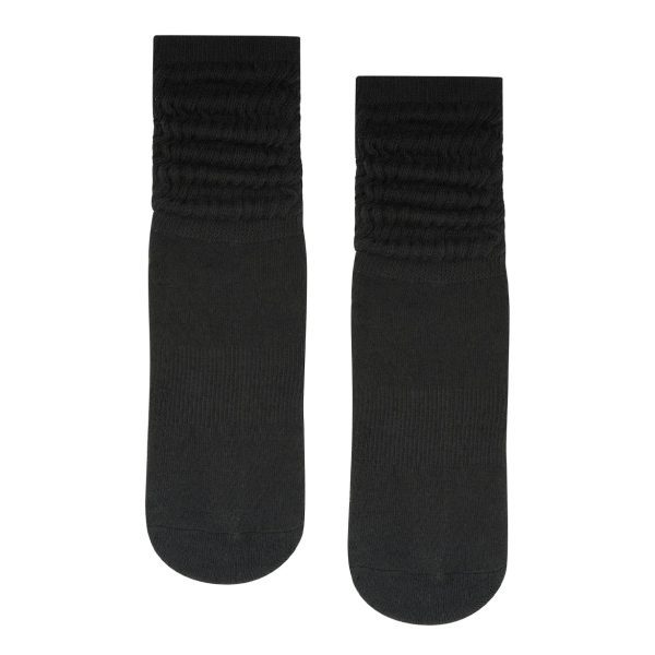 Antislip Sokken Crew Scrunch Zwart – MoveActive L (44 - 48)