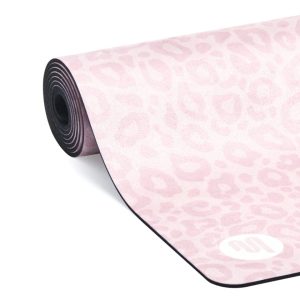 Luxe Eco Yoga Mat Dusty Pink Cheetah - 3 mm - MoveActive