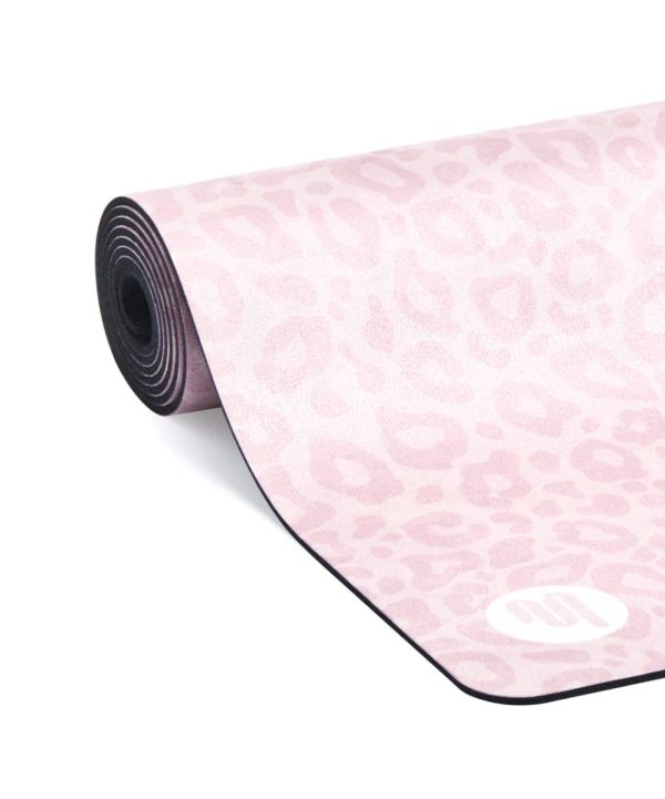 Luxe Eco Yoga Mat Dusty Pink Cheetah - 3 mm - MoveActive