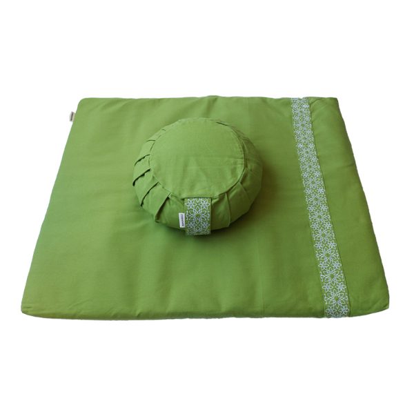 Yogamat en Meditatiekussen - Samarali - Groen