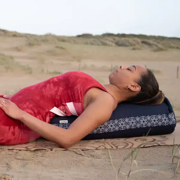 Biologische Yoga Bolster - Samarali - Marine Blauw