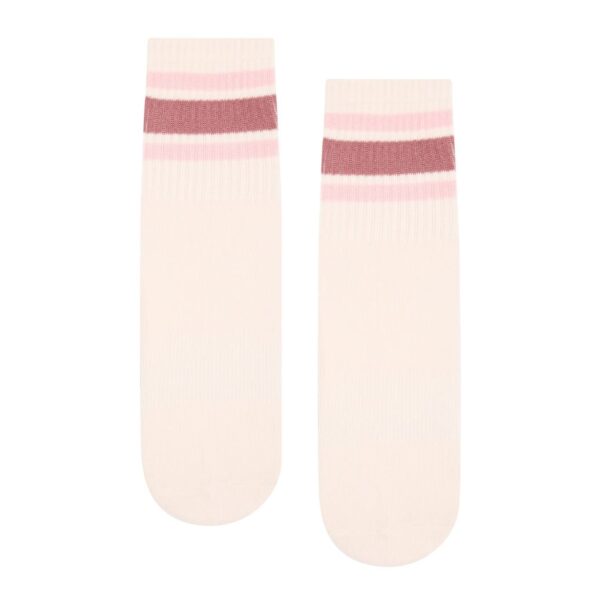 Antislip Sokken Crew Ribbed Sporty Stripe Blush - MoveActive S (36 - 39)