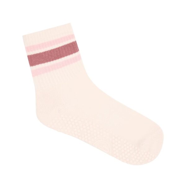 Antislip Sokken Crew Ribbed Sporty Stripe Blush - MoveActive S (36 - 39)
