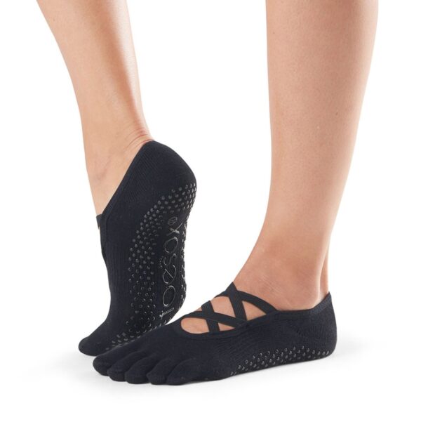 Elle Ballerina - Yoga Sokken met tenen - Zwart - ToeSox