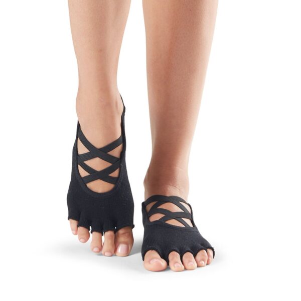 Antislip Sokken Elle Open Tenen Zwart - ToeSox M (39 - 42,5)