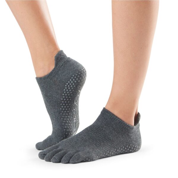 Charcoal Grey - Antislip Enkelsokken - ToeSox