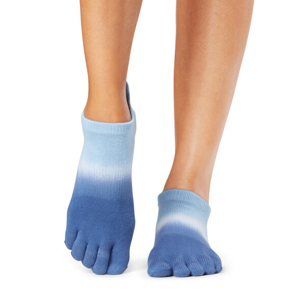 Antislip Sokken Low Rise Met Tenen Deepwater Ombre Stripe – ToeSox M (39 - 42,5)