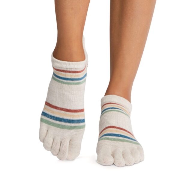 Antislip Sokken Low Rise Met Tenen Vintage Rainbow - ToeSox S (36 - 38,5)