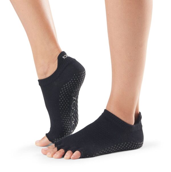 Antislip Sokken Low Rise Open Tenen Zwart - ToeSox XL (45,5+)