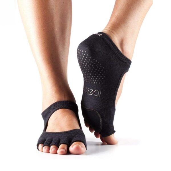 Antislip Sokken Plie Open Tenen Zwart - ToeSox S (36 - 38,5)