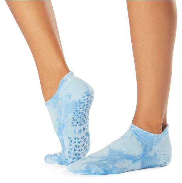 Blue Pastel Tie Dye - Gekleurde Sportsokken met grip