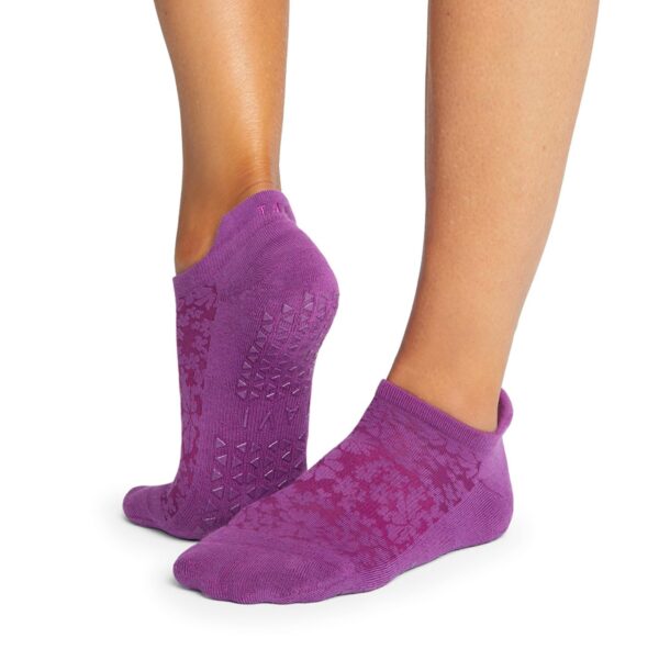 Violet Floral - Pilates Sokken Antislip - Tavi Noir