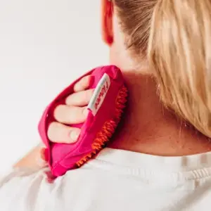 Spijkermat Massage Handschoen - Fuchsia & Oranje - Flowee