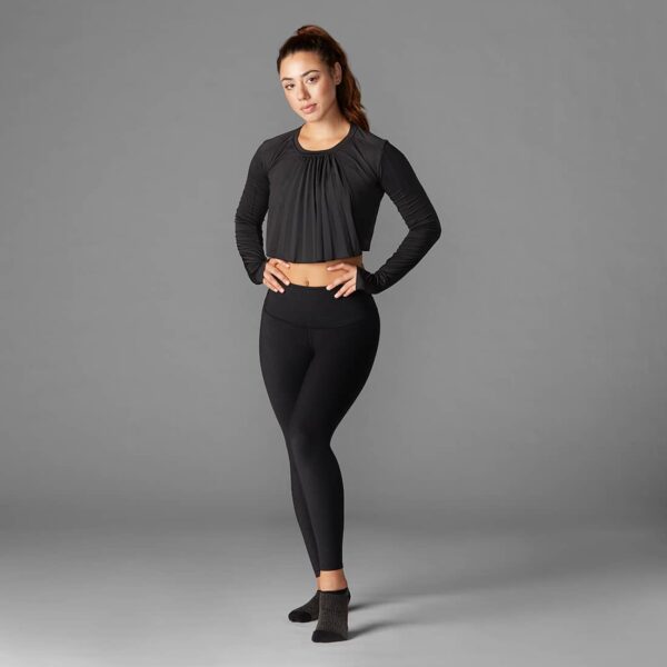 Long Sleeve Pleated Ebony - Tavi Noir XS