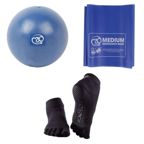 Pilates Accessoires - Sport Set: Bal, Elastiek & Sokken