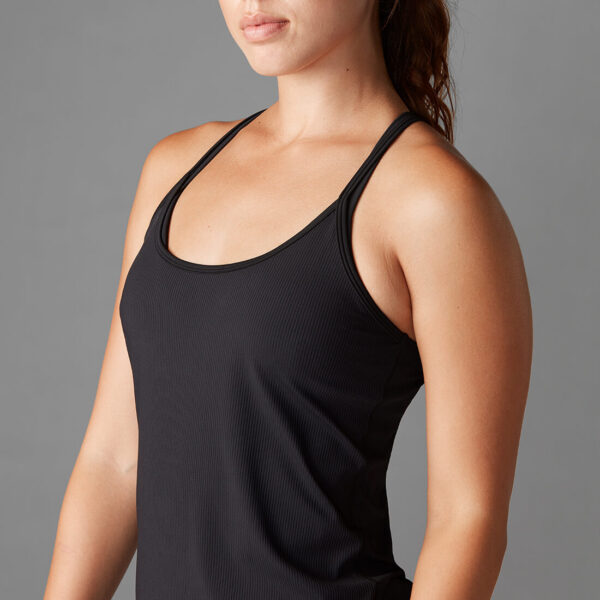 Ribbed Tank Top Ebony - Tavi Noir XS