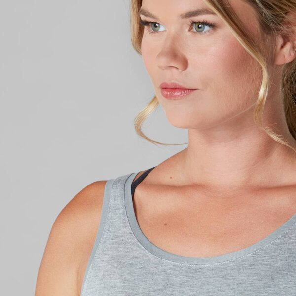 Scoop Neck Tank Top Heather Grey/Ebony - Tavi Noir XL Zwart