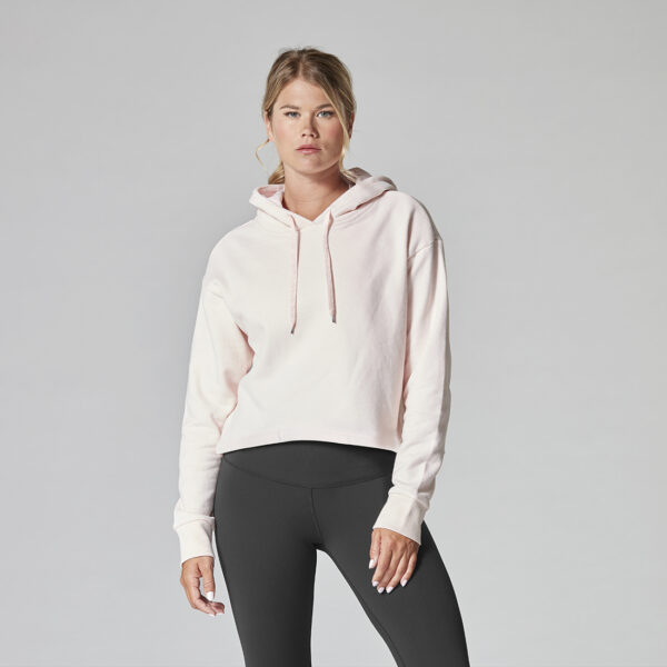 Blanco Blush - Cropped Dames Hoodie