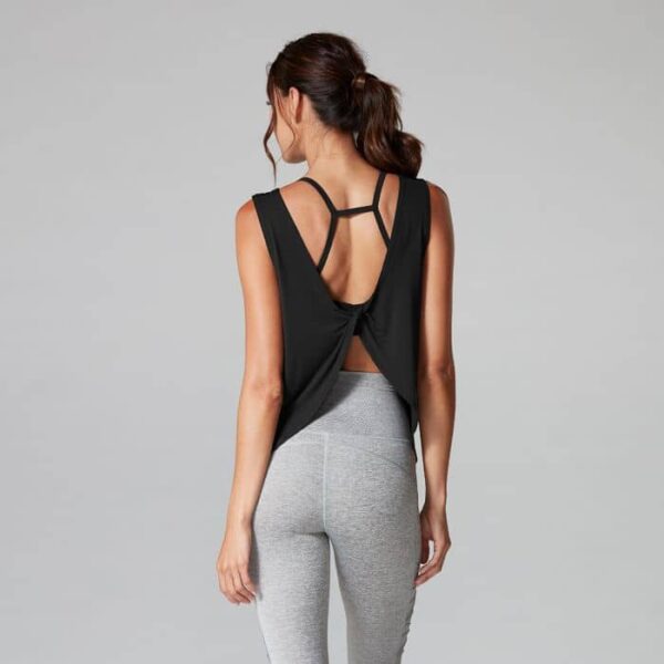 Twist Back Tank Top Ebony - Tavi Noir S