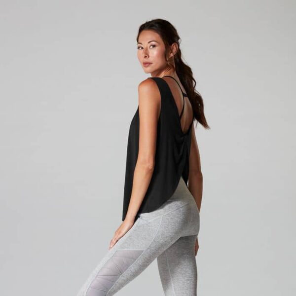 Twist Back Tank Top Ebony - Tavi Noir S