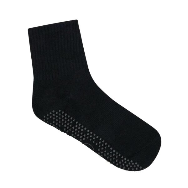 Crew Black – Reformer Grip Socks – MoveActive