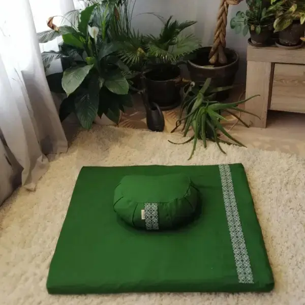 Boekweit Meditatiekussen – Halve Maan – Samarali – Groen