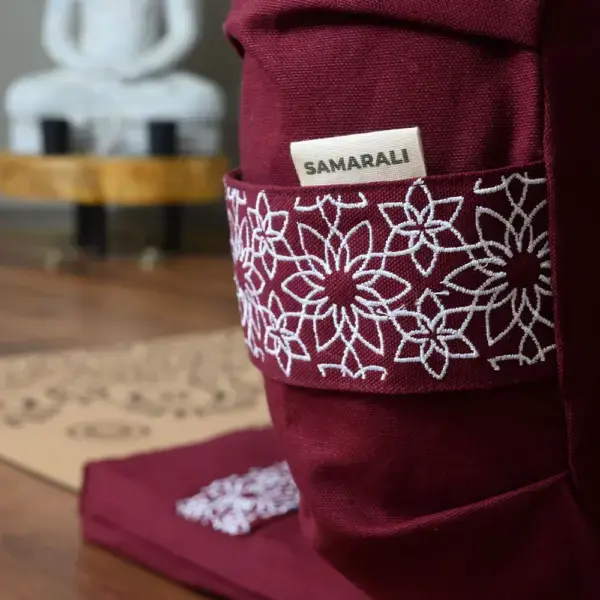 Rond Yogakussen - Samarali - Rood