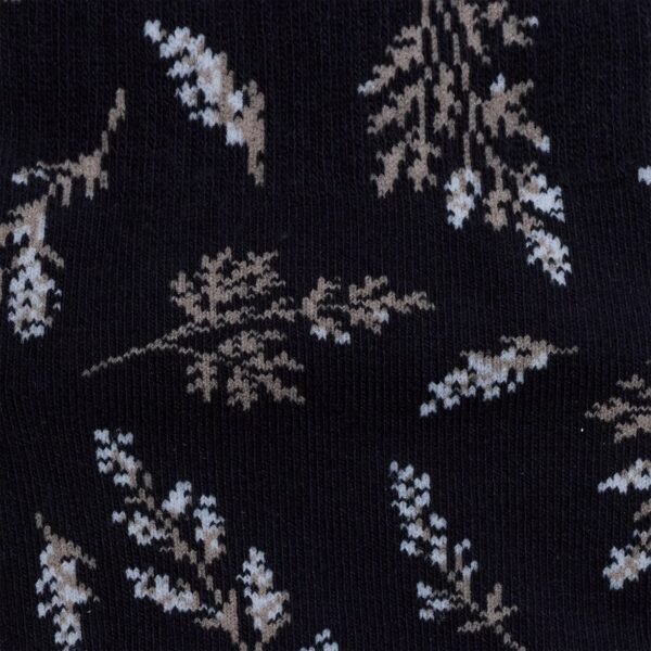 Zwarte Gripsokken met Bloemen detail