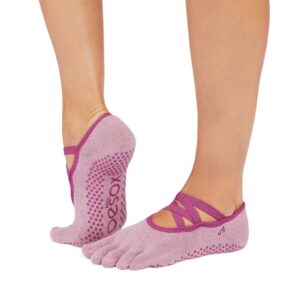 Wineberry Heather - Ballerina Gripsokken met Tenen - ToeSox