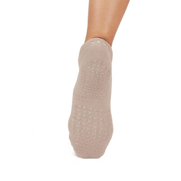 Beige Enkelsokken met grip detail