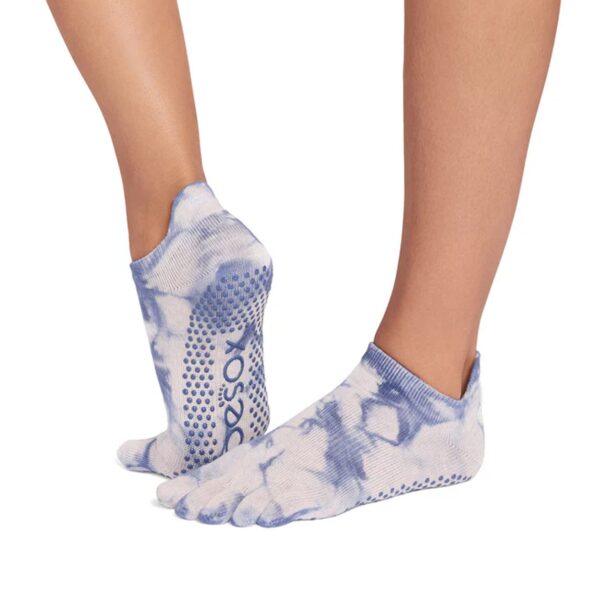 Tie dye teensokken ToeSox Low Rise Soft Blue hoofdfoto