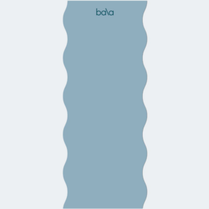 wavy yogamat blauw