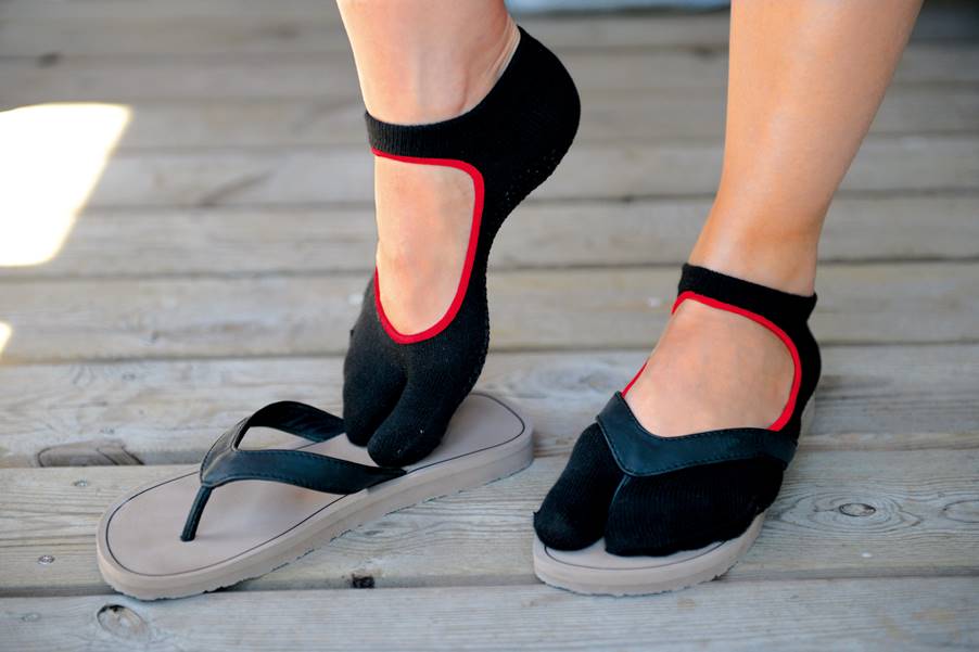 Sissel Antislip Sokken Heren Eén Teen - Zwart - Maat L/XL