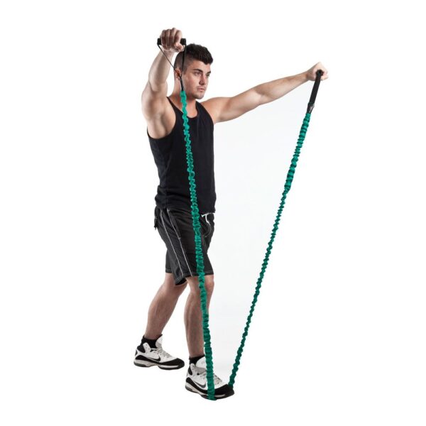 Resistance Band met handvat in gebruik