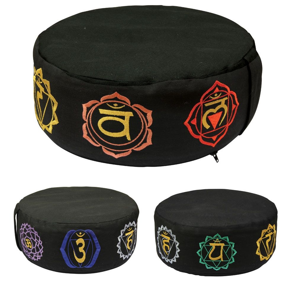 Rond Meditatiekussen - 7 Chakra's